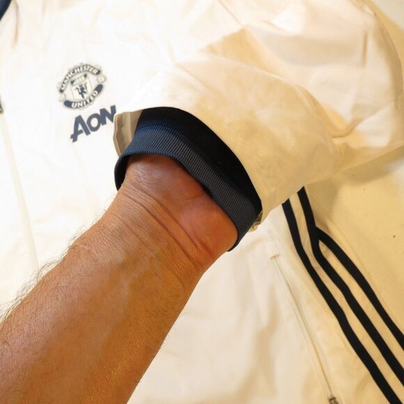 MANCHESTER UNITED FOOTBALL FC SOCCER TRAINING HOODIE JACKET Mens XXL ADIDAS - Picture 4 of 10